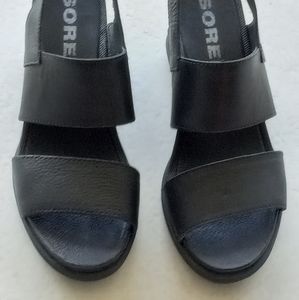 New Sorel Black Sandles size 8